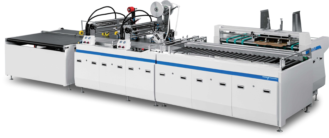 LY-1450WG-900 Multifunktionale Reißverschlussbox Paste Doppelseitiges Klebgerät Maschine Multi-Box Kompatibilität Alle Reißverschlusskartons Weite Größenpalette Unterstützt Papierkarton Anpassbare Bandbreite